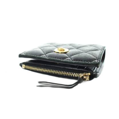 Versace Bifold Wallet Logo Leather Medusa Quilted Black — view 3