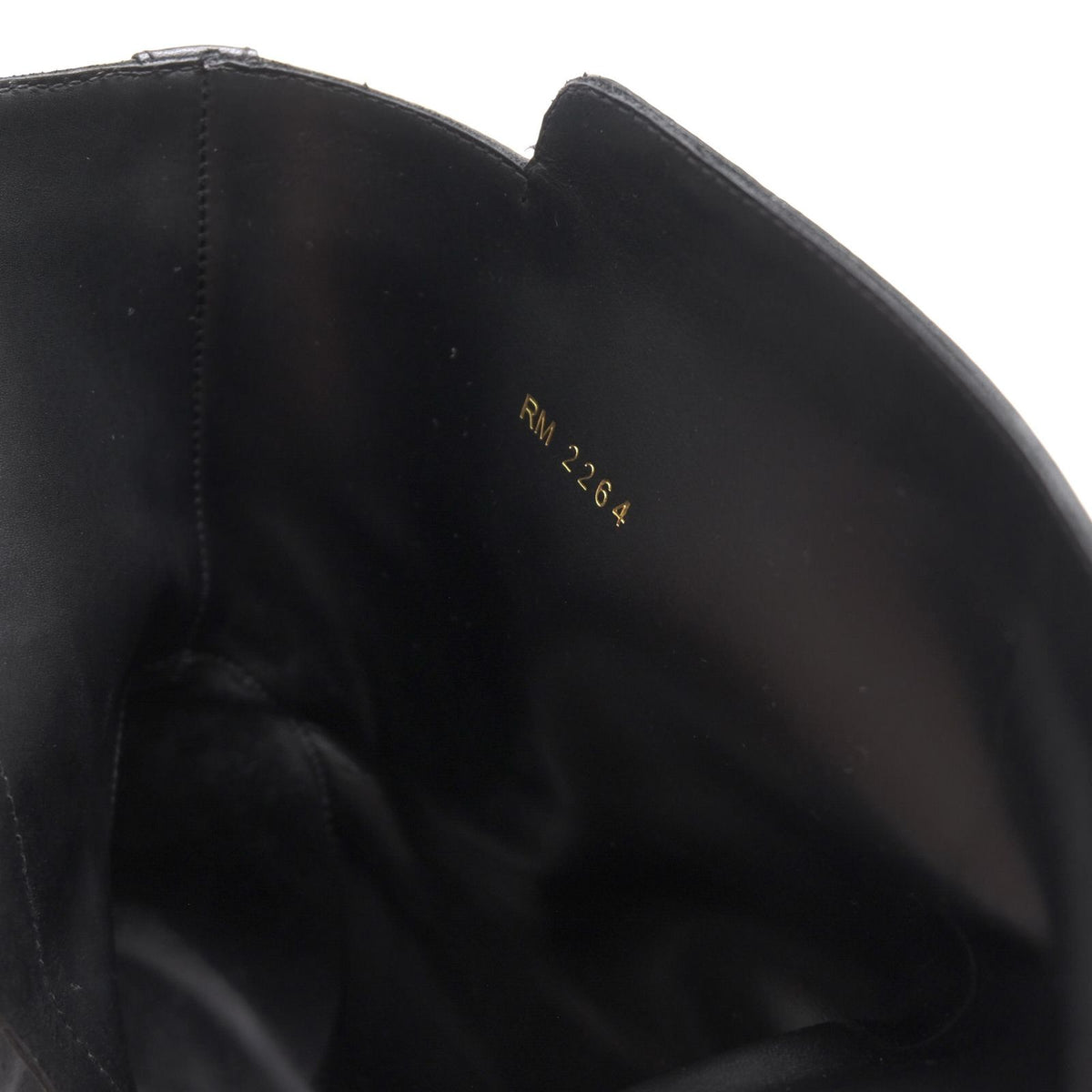 Celine Mid-Length Boots Shoes Leather Black Claude Mid Boots with Triomphe Spur — view 7