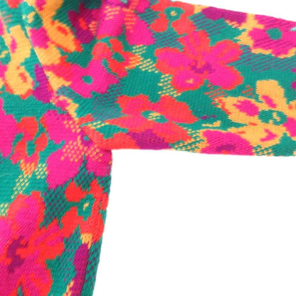 Saint Laurent Vintage Knit Sweater Floral Round Neck Puff Sleeve Gathered Mode — view 4
