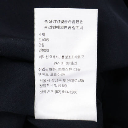 Dior Navy Red Wool Check Dress — view 6