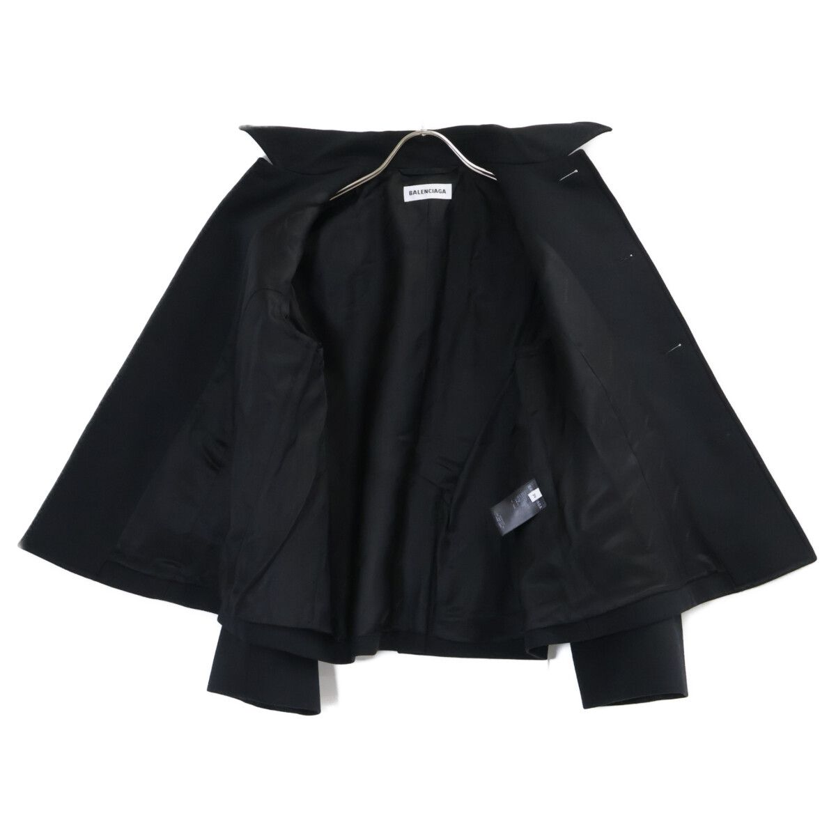 Balenciaga Black Deconstructed Wool Jacket 34 — view 3