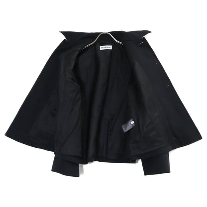 Balenciaga Black Deconstructed Wool Jacket 34 — view 3