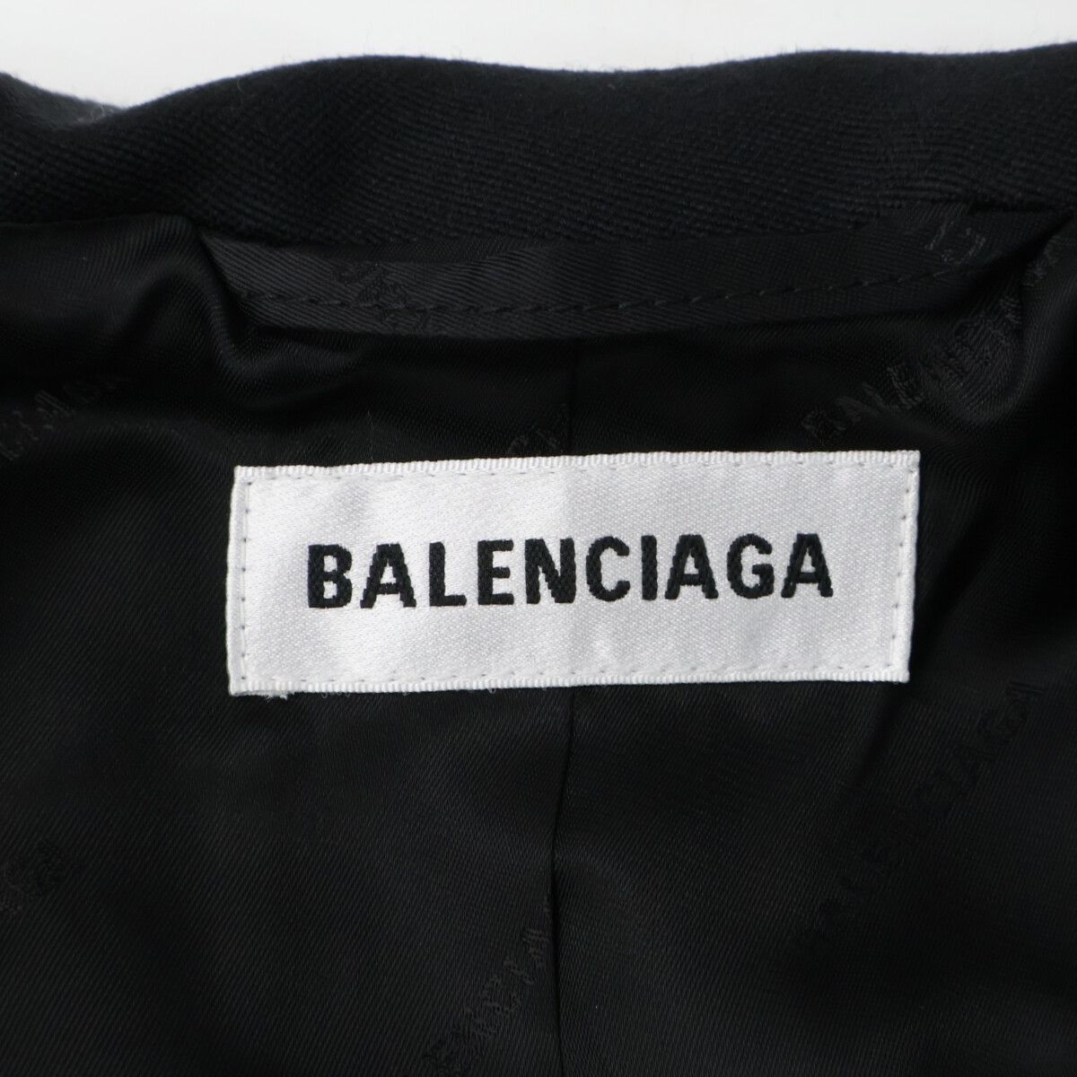 Balenciaga Black Deconstructed Wool Jacket 34 — view 4