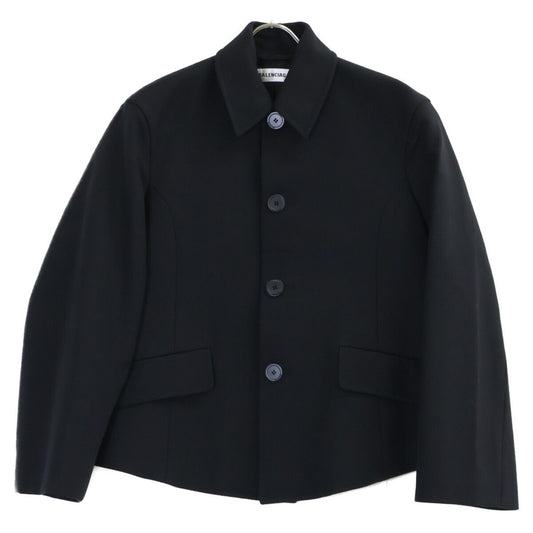 Balenciaga Black Deconstructed Wool Jacket 34