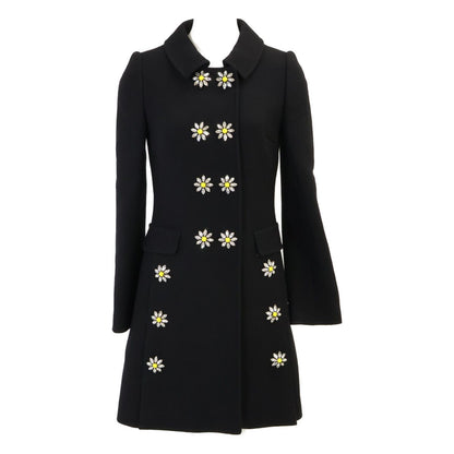 Dolce & Gabbana Flower Bijou Wool Long 36
