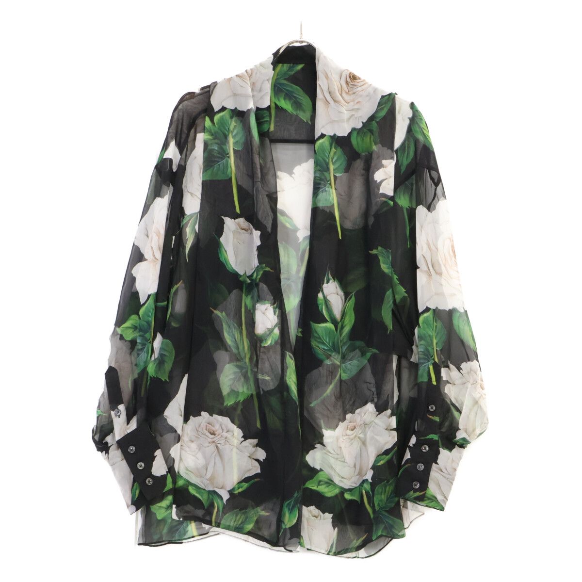 Dolce & Gabbana Flower Print Silk Blouse 46 — view 2