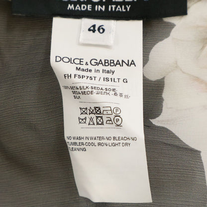 Dolce & Gabbana Flower Print Silk Blouse 46 — view 6