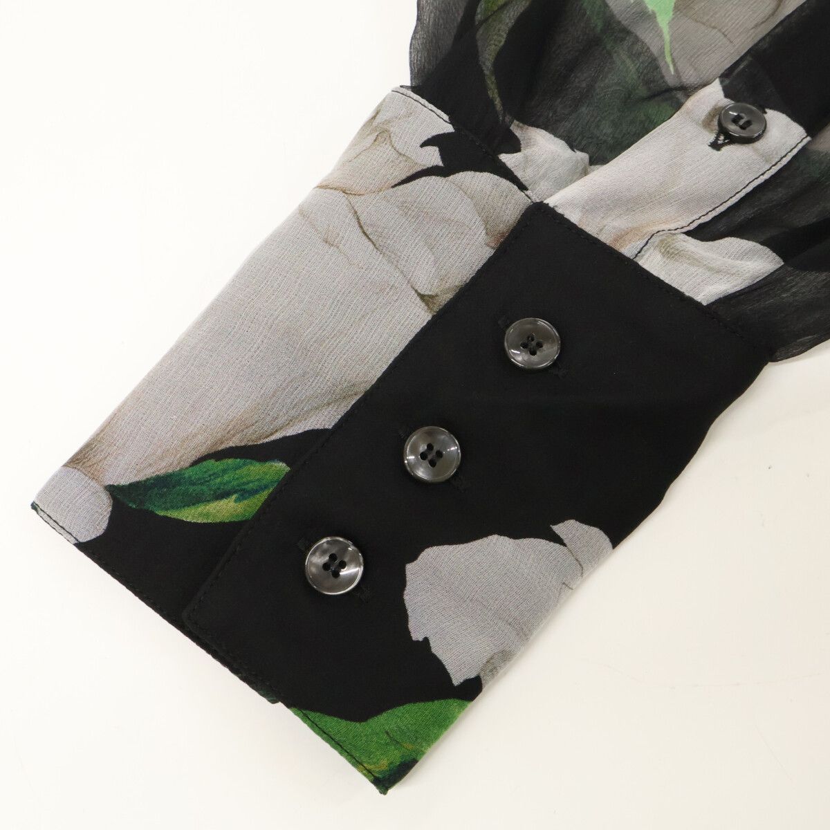 Dolce & Gabbana Flower Print Silk Blouse 46 — view 8