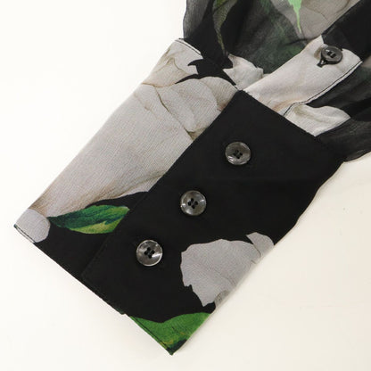 Dolce & Gabbana Flower Print Silk Blouse 46 — view 8