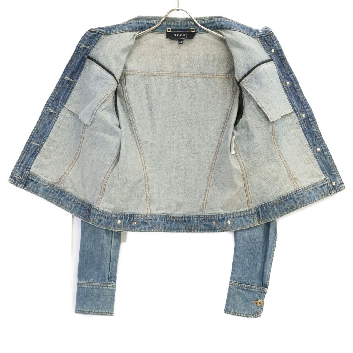 Gucci Tom Ford Era Logo Button Denim Jacket 44 — view 3