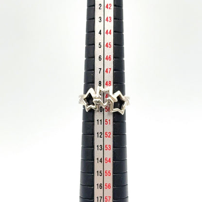 Tiffany & Co Triple Star 925 Sterling Silver Ring — view 8