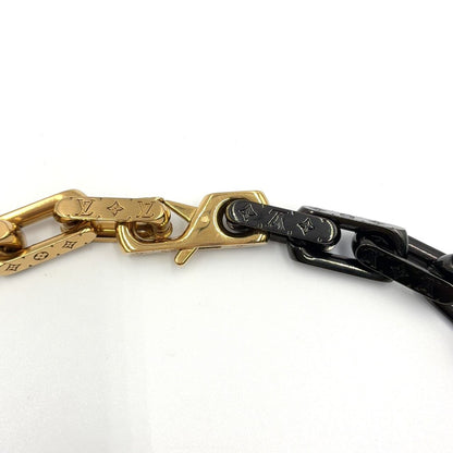 Louis Vuitton Collier Monogram Rainbow Metal Gold Black Multicolor Chain — view 3