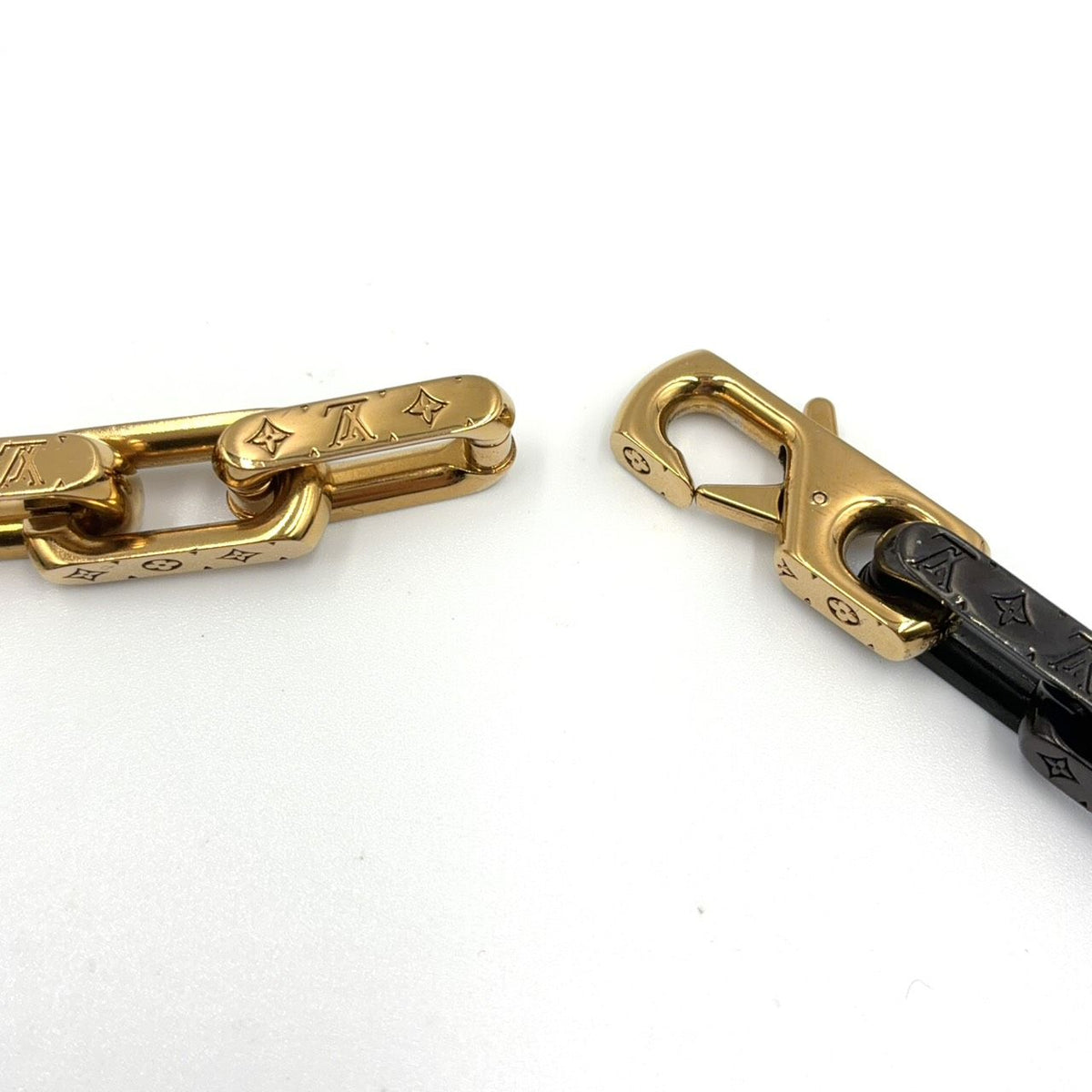 Louis Vuitton Collier Monogram Rainbow Metal Gold Black Multicolor Chain — view 4