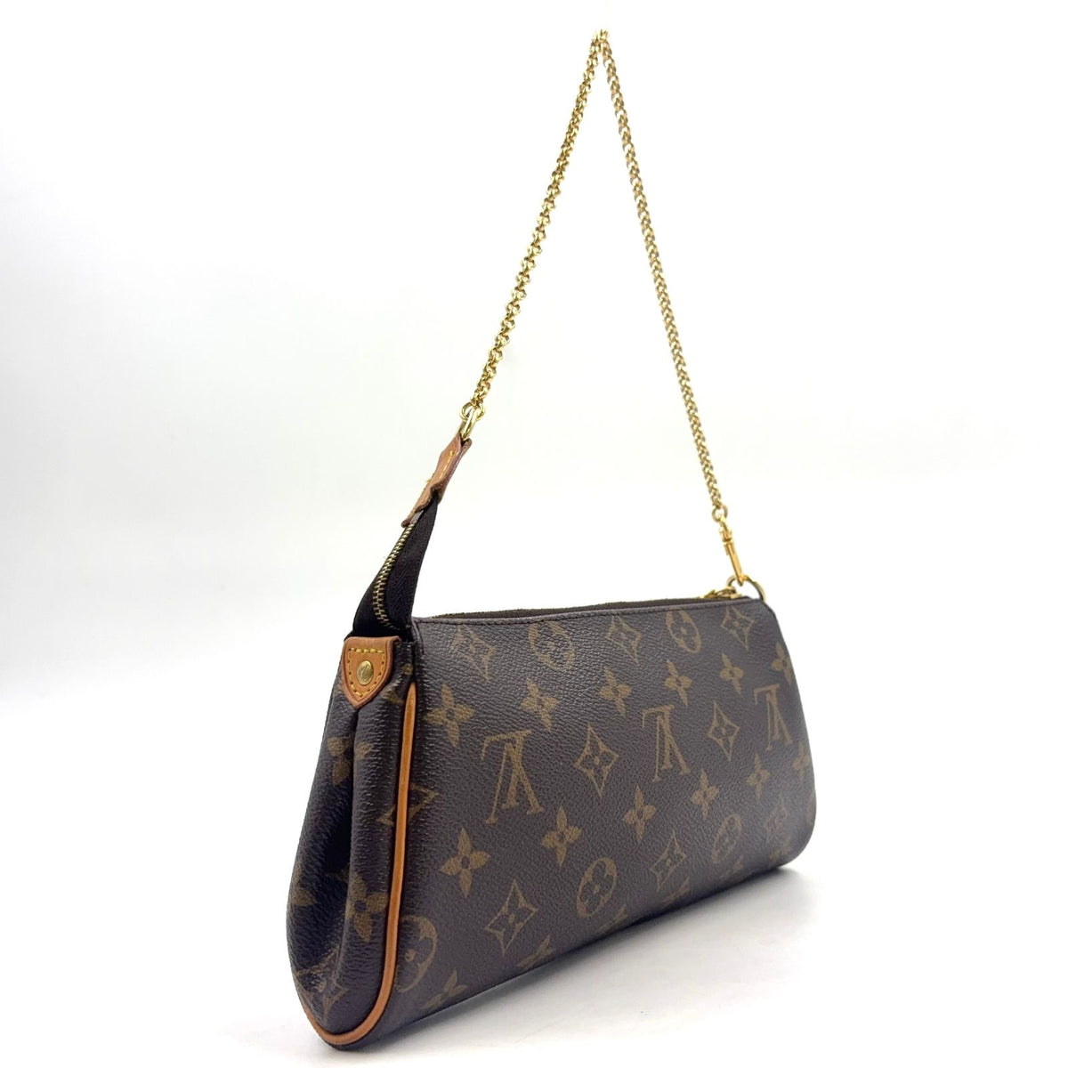 Louis Vuitton Monogram Leather Brown Light Shoulder Bag Gold — view 2