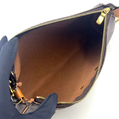 Louis Vuitton Monogram Leather Brown Light Shoulder Bag Gold — view 3