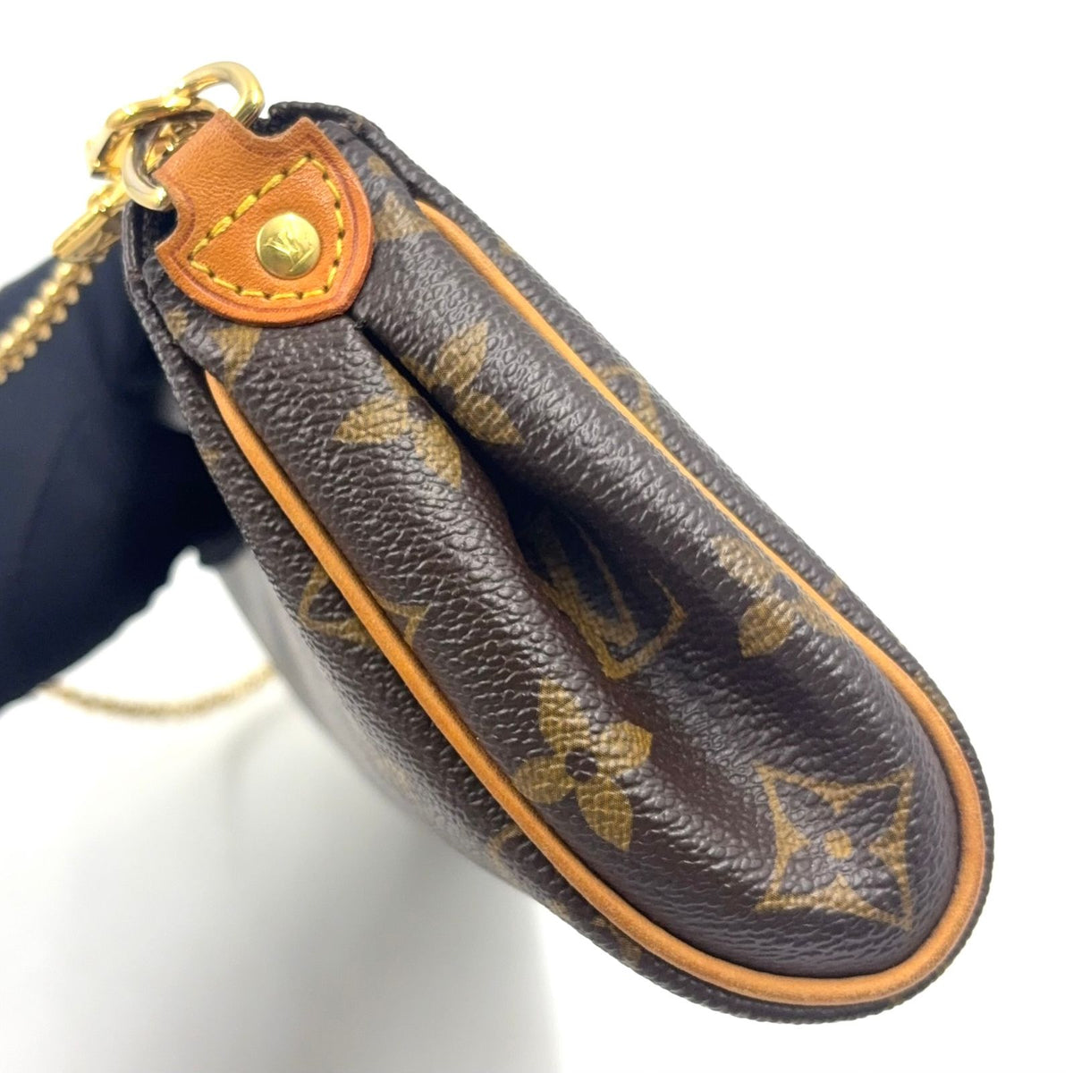 Louis Vuitton Monogram Leather Brown Light Shoulder Bag Gold — view 6