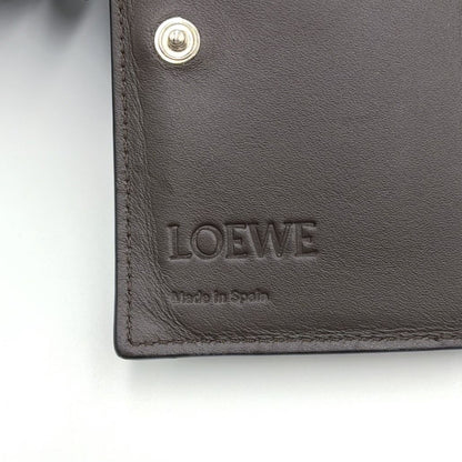 Loewe Futurist Cat Compact Leather Orange Dark Brown Wallet Silver — view 4