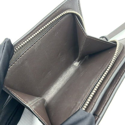 Loewe Futurist Cat Compact Leather Orange Dark Brown Wallet Silver — view 7