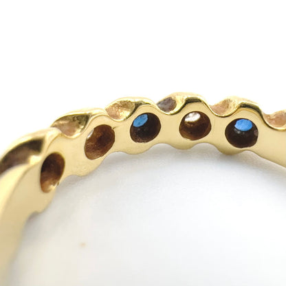 Tiffany & Co Twist Sapphire Diamond 18k Yellow Gold Ring — view 8