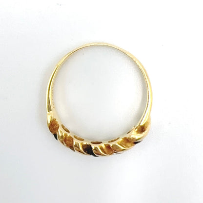 Tiffany & Co Twist Sapphire Diamond 18k Yellow Gold Ring — view 3