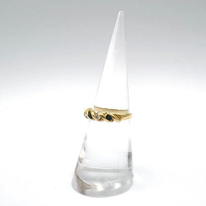 Tiffany & Co Twist Sapphire Diamond 18k Yellow Gold Ring — view 6