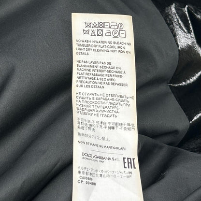Dolce & Gabbana Black Nylon Coating Sleeve Emblem Down Jacket 38 — view 5