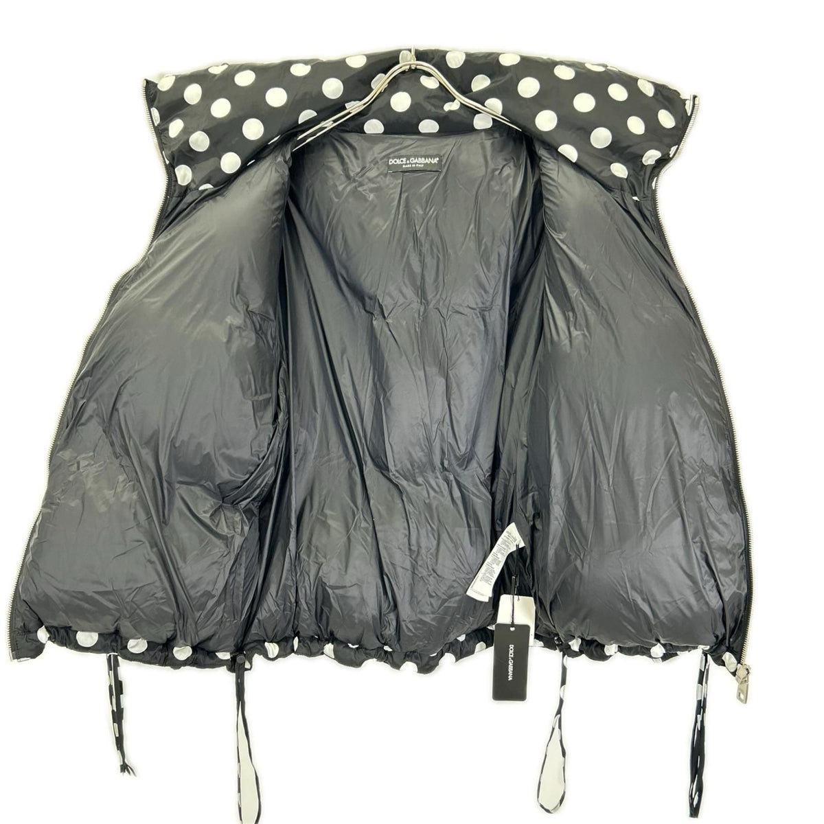 Dolce & Gabbana Polka Dot Full Zip Puffer Down Jacket 38 — view 3