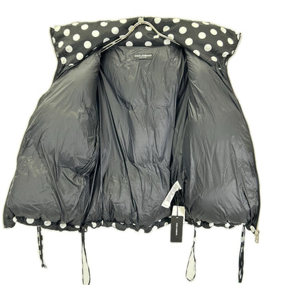 Dolce & Gabbana Polka Dot Full Zip Puffer Down Jacket 38 — view 3