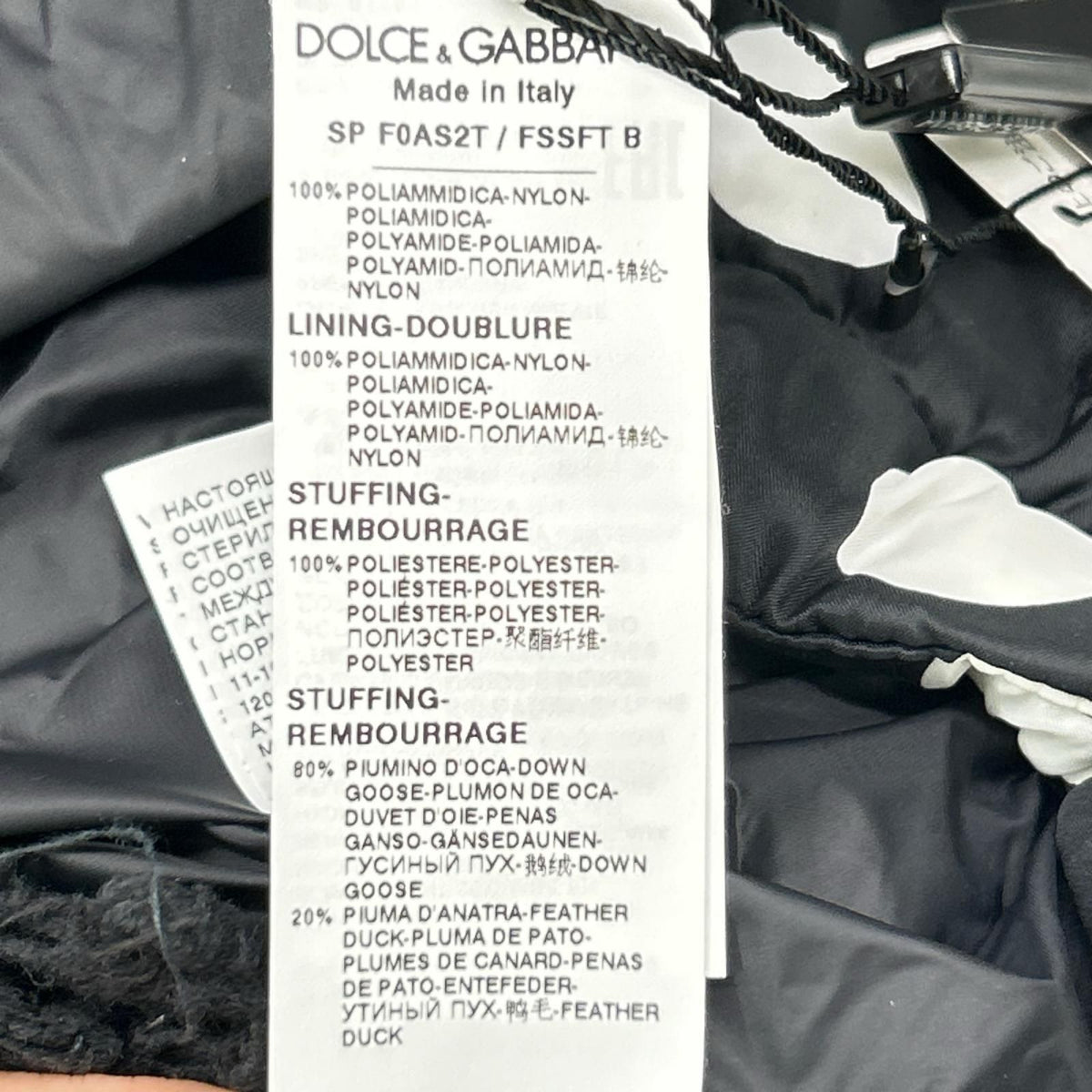 Dolce & Gabbana Polka Dot Full Zip Puffer Down Jacket 38 — view 6
