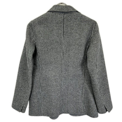 Max Mara Maxmara Studio Cucito Amano Mano Gray Virgin Wool Houndstooth Tailored — view 2