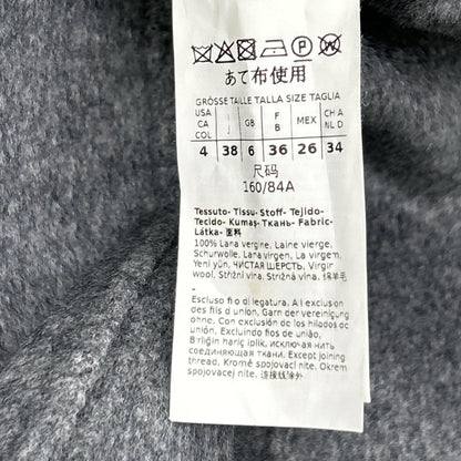 Max Mara Maxmara Studio Cucito Amano Mano Gray Virgin Wool Houndstooth Tailored — view 5