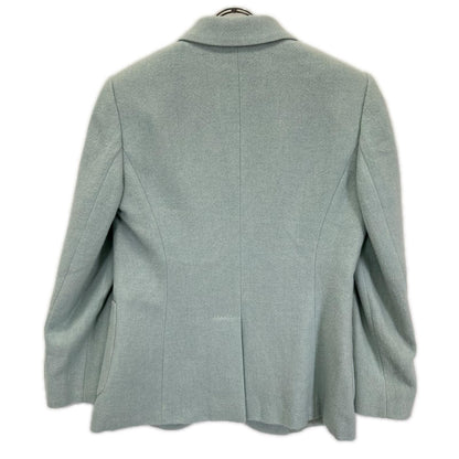 Max Mara Pale Blue Cashmere 100 Center Vent Single Tailored Jacket 38 — view 2
