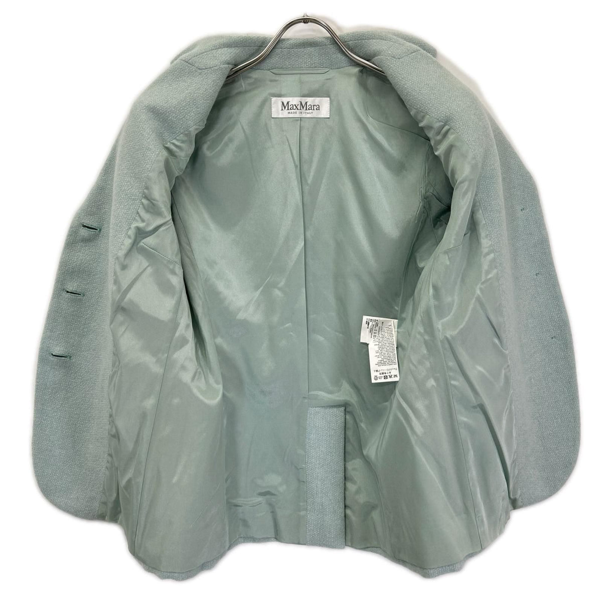 Max Mara Pale Blue Cashmere 100 Center Vent Single Tailored Jacket 38 — view 3