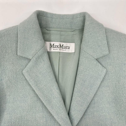 Max Mara Pale Blue Cashmere 100 Center Vent Single Tailored Jacket 38 — view 8