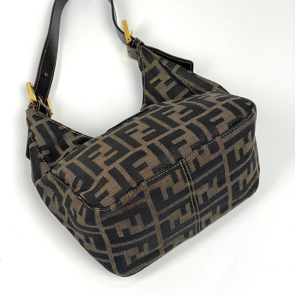 Fendi Handbag Zucca Pattern Canvas Brown — view 2
