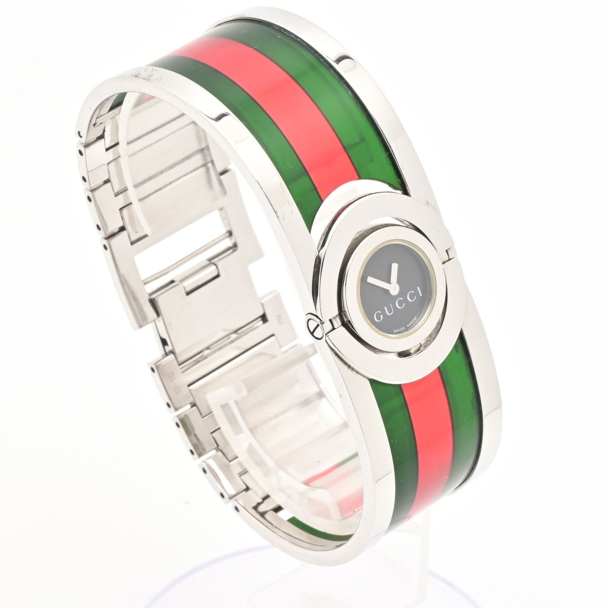 Gucci Watch Toile 112 Sherry GG Pattern Rotating Dial Black — view 3