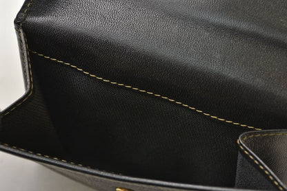 Fendi Wallet Pecan Pattern Bifold Vintage Black Gray — view 5