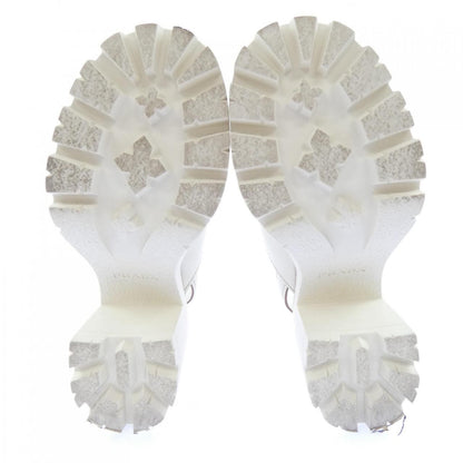 Prada Cross Leather Platform Sandals — view 4