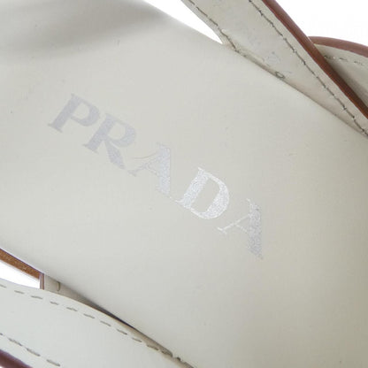 Prada Cross Leather Platform Sandals — view 6