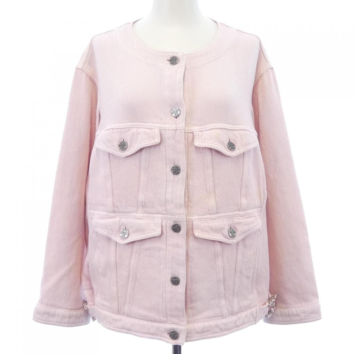 Chanel Collarless Jacket Pink