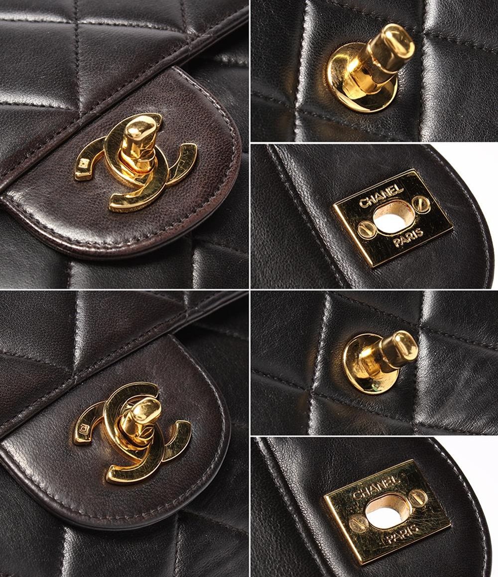 Chanel Shoulder Bag Double Face Chain Lambskin Gold Maxi Quilted 30 — view 8
