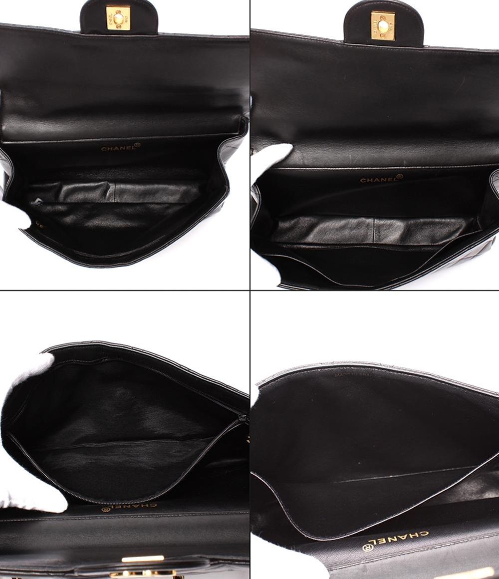 Chanel Shoulder Bag Double Face Chain Lambskin Gold Maxi Quilted 30 — view 3