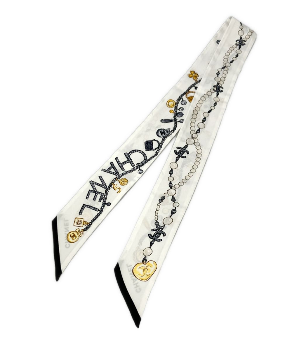 Chanel Scarf Silk White — view 2
