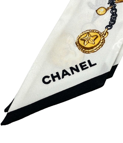 Chanel Scarf Silk White — view 5