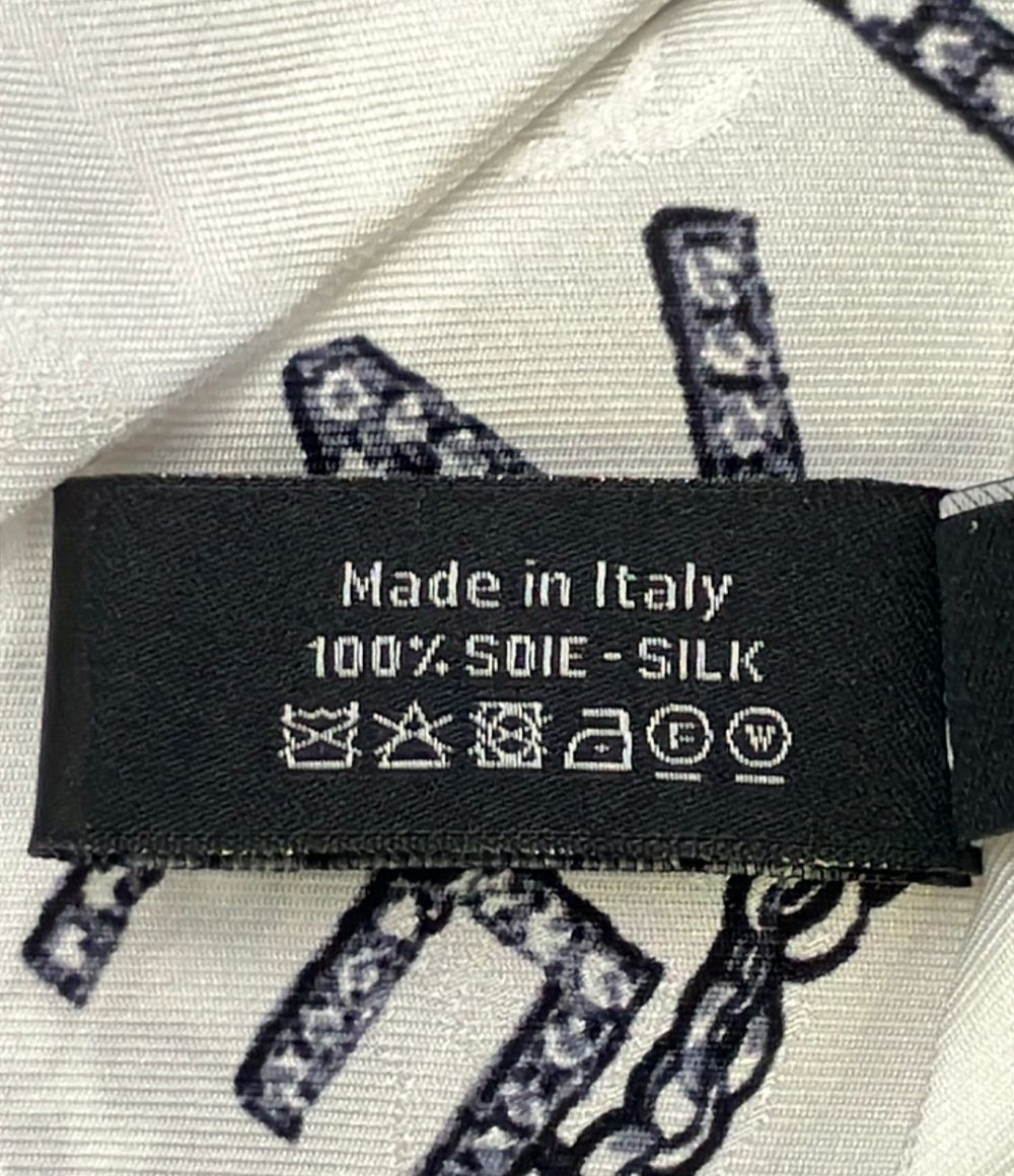 Chanel Scarf Silk White — view 4