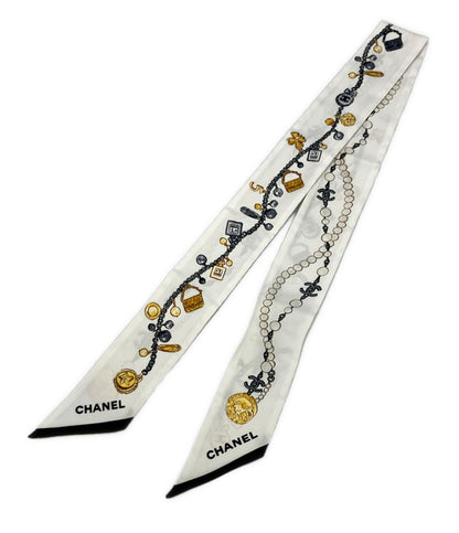 Chanel Scarf Silk White