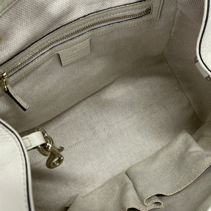 Gucci Tote Bag Soho White Leather — view 7