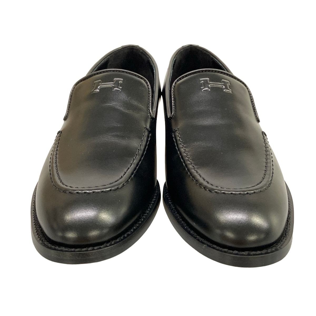 Hermes Loafers Moccasins Newton Black Leather — view 5