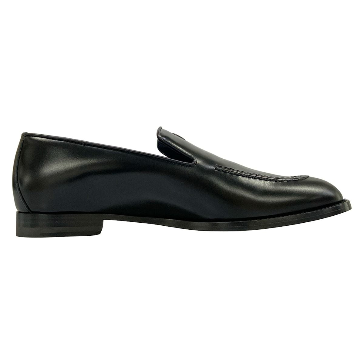 Hermes Loafers Moccasins Newton Black Leather — view 2