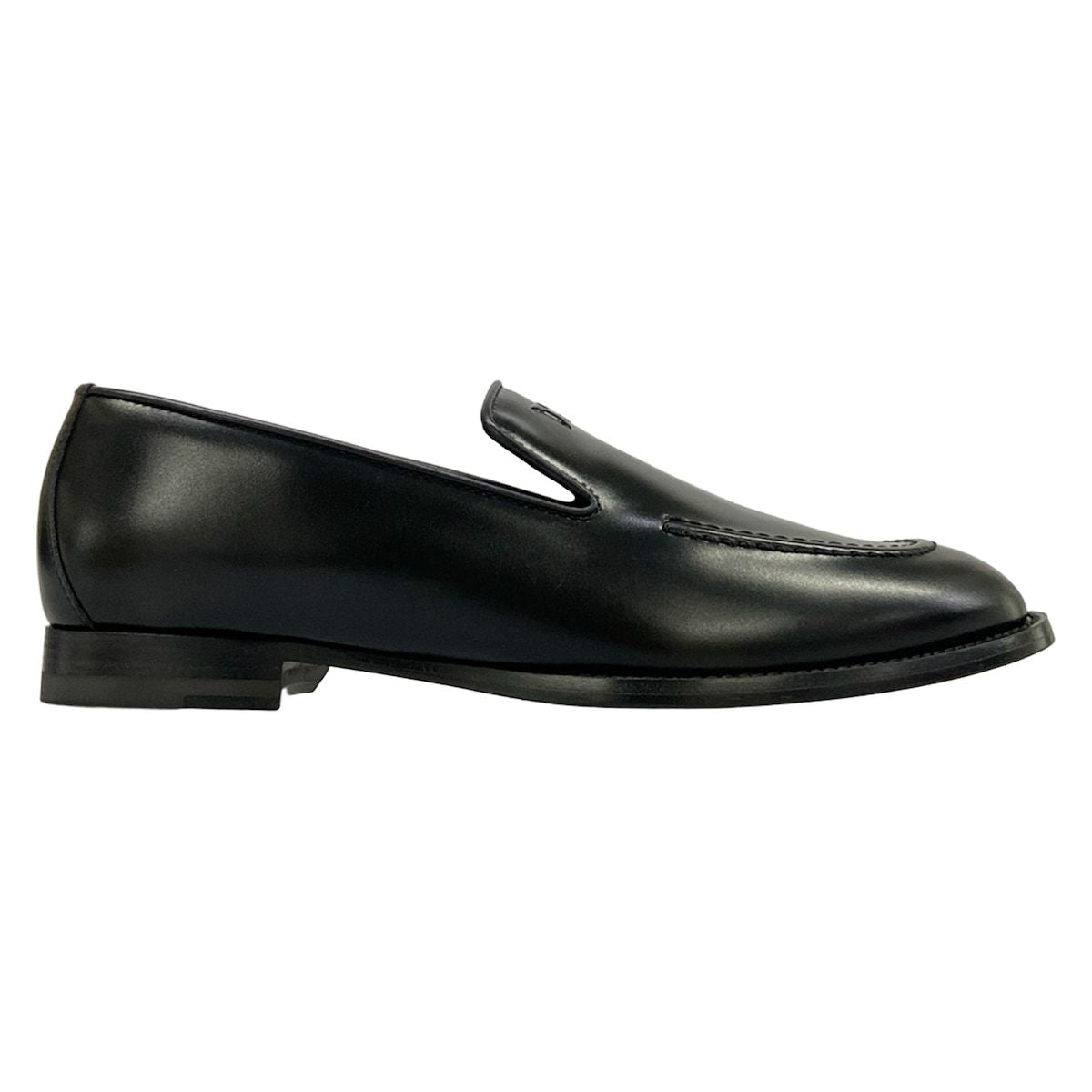 Hermes Loafers Moccasins Newton Black Leather — view 4